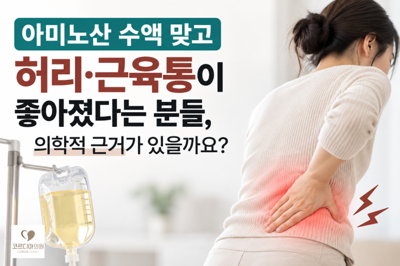 아미노산 수액 맞고 허리·근육통이 좋아졌다는 분들, 의학적 근거가 있을까요?