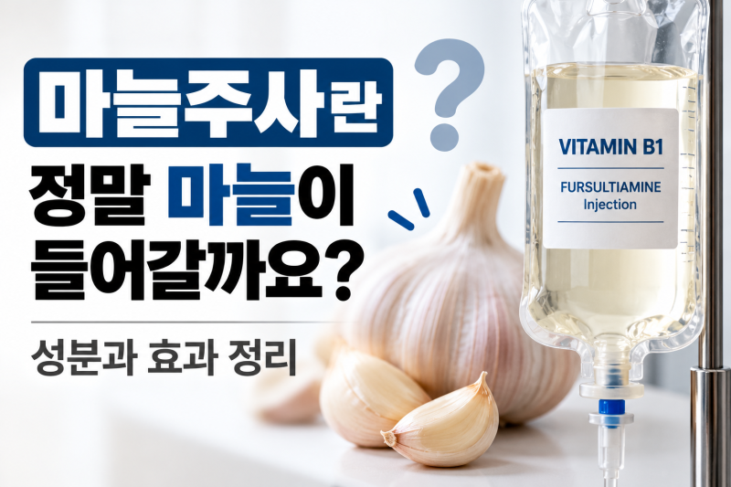 마늘주사란 정말 마늘이 들어갈까요? 성분과 효과 정리 | 선릉 1인실 프라이빗 수액실