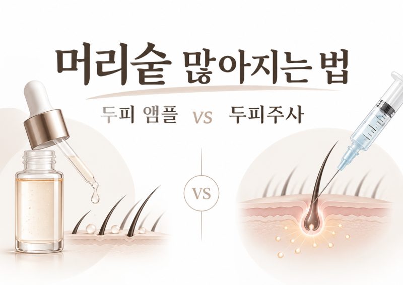 머리숱 많아지는 법, 두피 앰플보다 주사가 효과적일까요? 탈모치료 방법과 의학적 근거 | 선릉역 탈모치료 의원