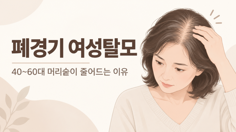 폐경기 여성탈모, 40~60대에 머리숱이 줄어드는 이유는 무엇일까요? | 선릉역 탈모치료 코르디아의원