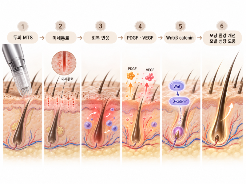 선릉역 탈모 두피 시술 MTS는 모발 성장에 어떤 영향을 줄까요? 단독 효과와 앰플 병행 효과 사진 2